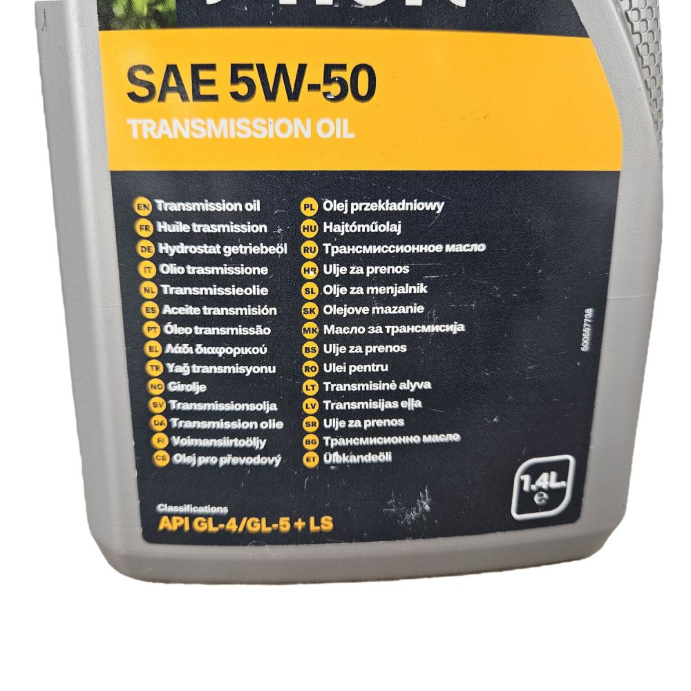 STIGA Transmission Oil SAE 5W-50 Hydrostatic Fluid HST Gearbox 1400ml