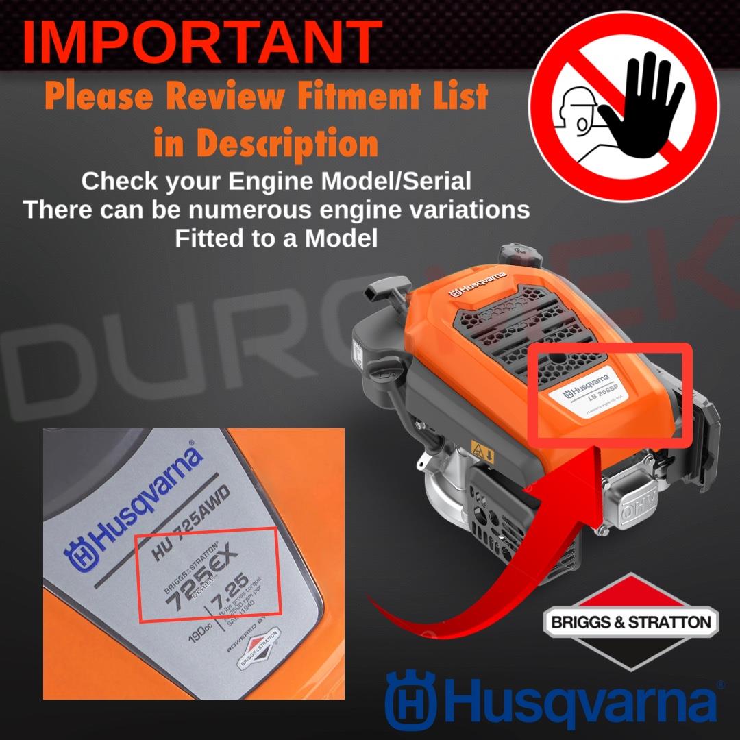 Husqvarna Lawnmower with Briggs 650 675 EXI Engine Air Filter Plug Service Kit