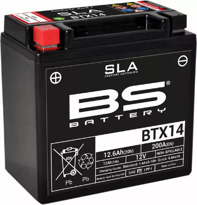 BTX14 SLA AGM Maintenance Free Battery 12V 12ah 200a