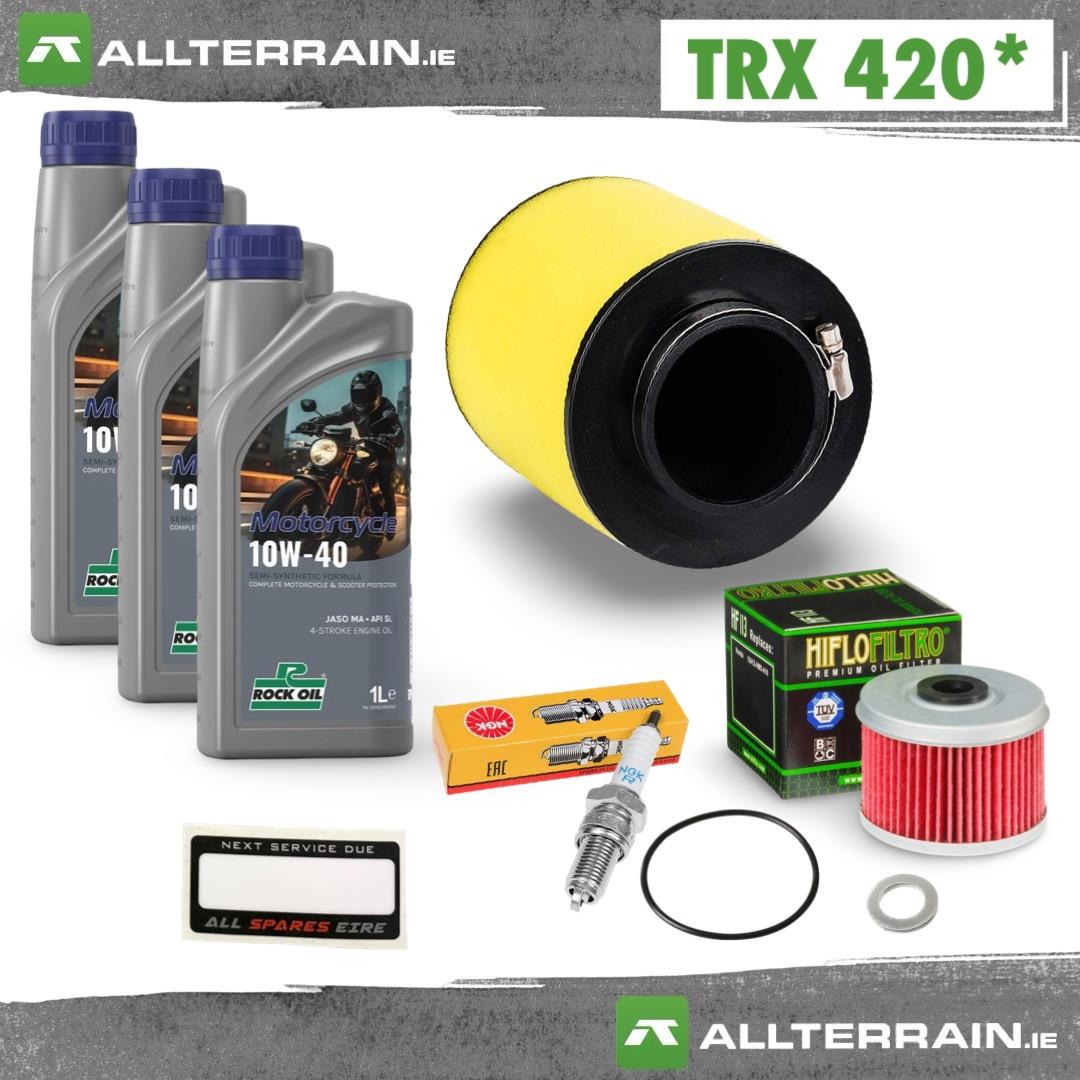 HONDA TRX 420 FOURTRAX ATV SERVICE KIT 2007-2013 INC FILTERS & PLUG