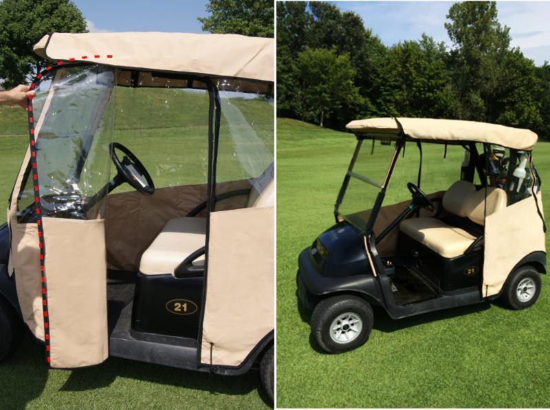 YAMAHA 3 SIDED CUSTOM FIT GOLF BUGGY DOORWORKS™ USA COVER ENCLOSURE