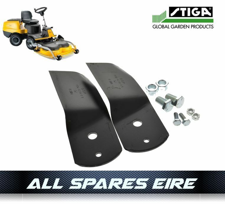 STIGA FRONT DECK BLADE & BOLT SET FITS COMBI DECK 85CM 95CM 105CM