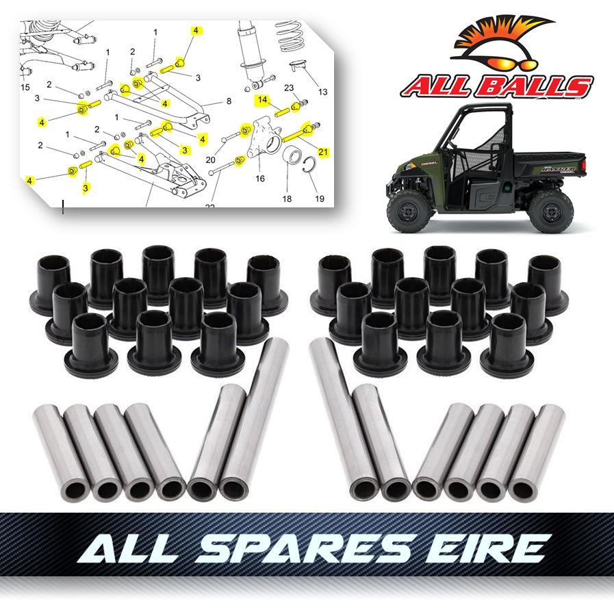 POLARIS RANGER DIESEL 1000D REAR A-ARM BUSHING & SLEEVE KIT 2014-2017