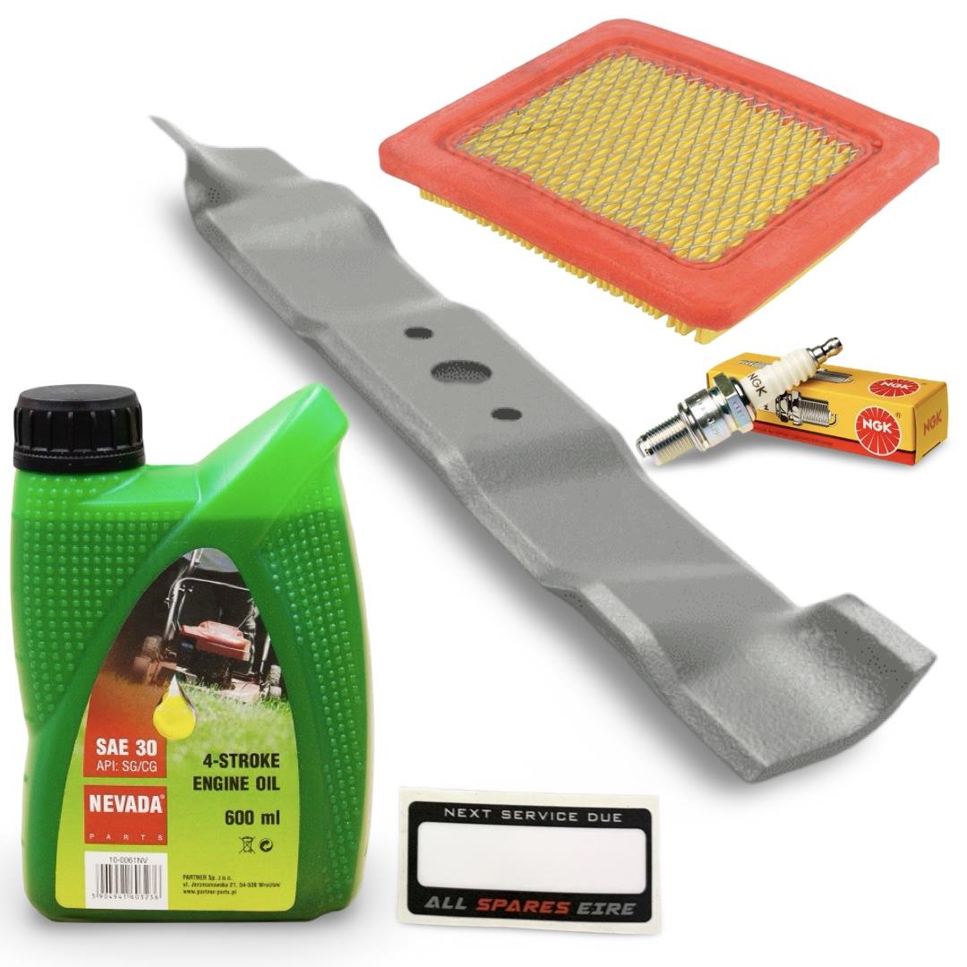 Castelgarden XC53 ST170 WBE170 Service Kit inc Oil Air Filter Plug & Blade