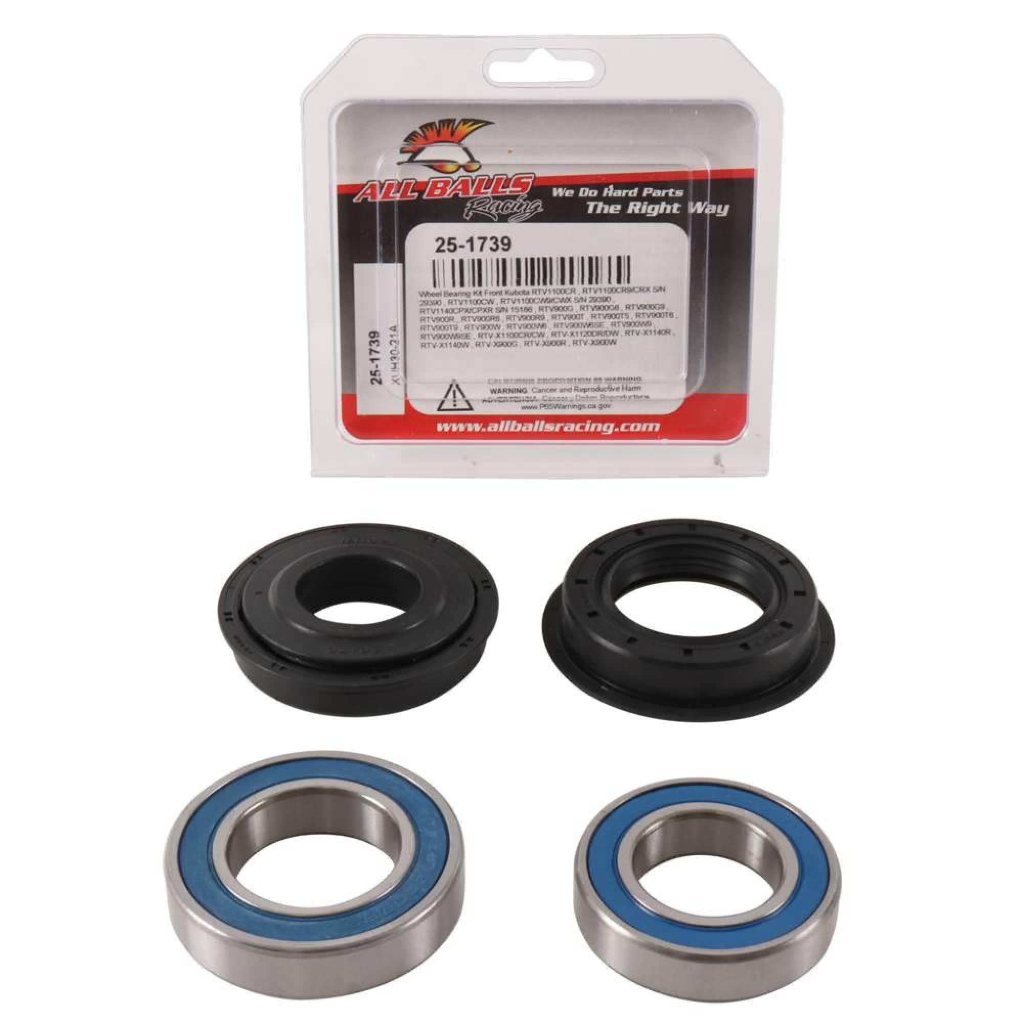 Front Wheel Bearing Seal Kit Kubota RTV900 RTV-X900 Diesel 2004-2015