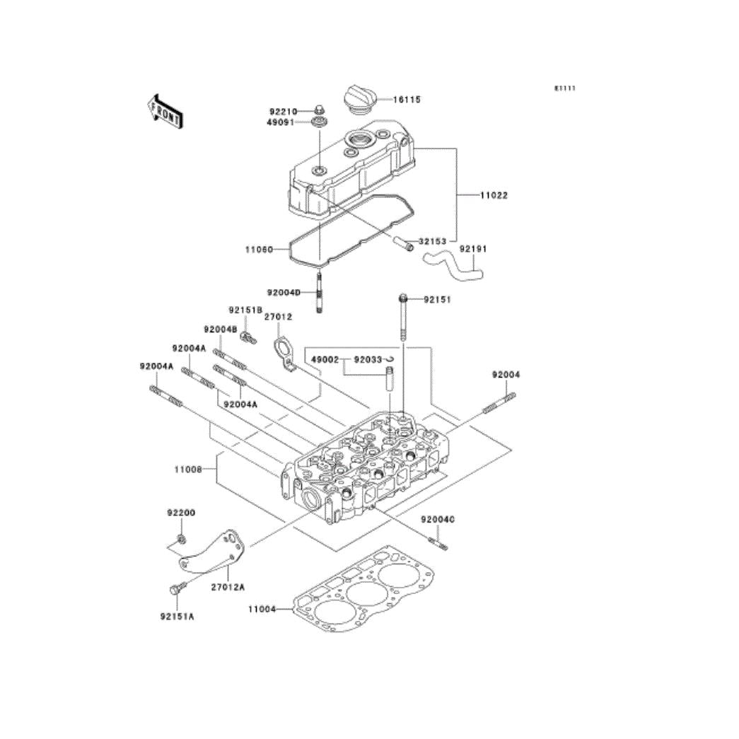Genuine Kawasaki Mule KAF950 2510 3010 4010 Diesel Head Gasket