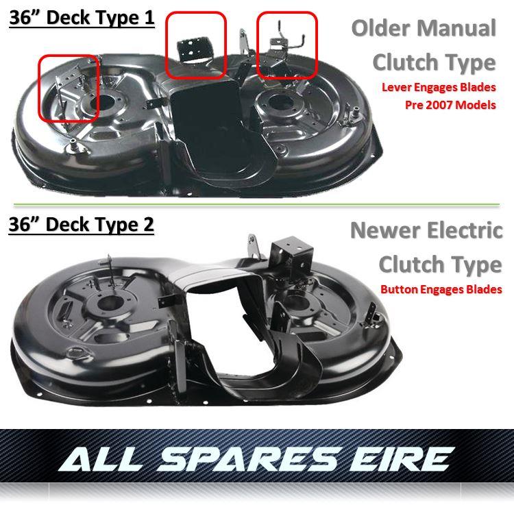 DECK SHELL 36" 92 FOR JOHN DEERE LR135, LR135F RIDE ON MOWERS 2007 UP