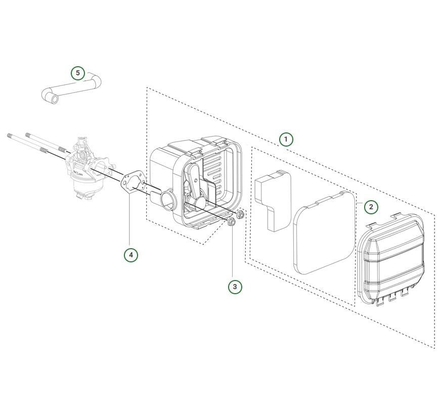 Husqvarna HS123A LC140P LC140SP Air Filter Housing & Cover Assembly