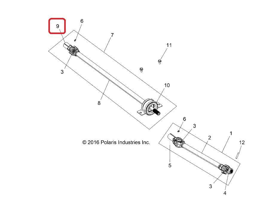 Polaris Ranger RZR 1000 570 900 XP 4 Prop Shaft Slip Yoke 2014-2021
