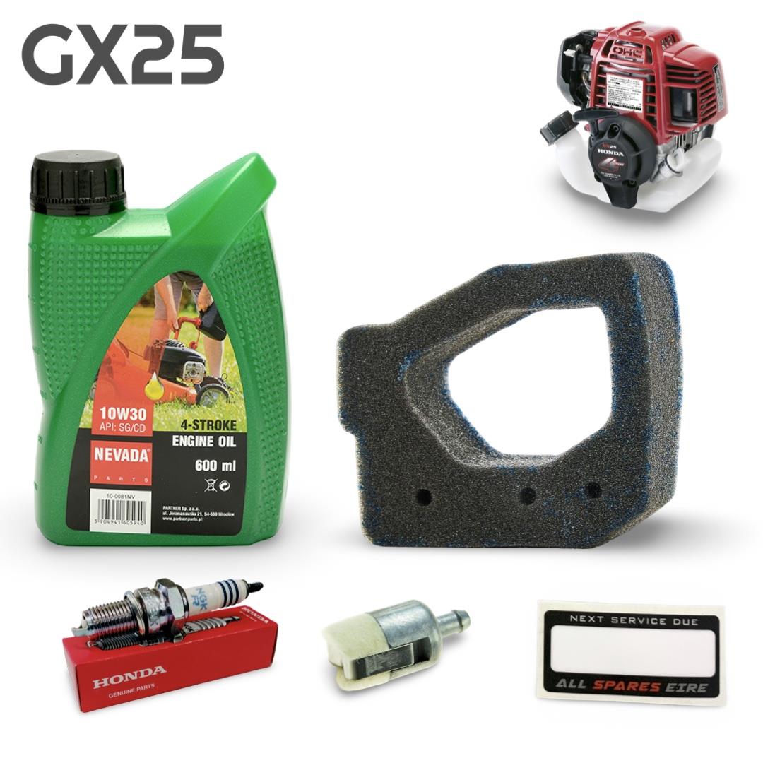 SERVICE KIT FOR HONDA GX25 ENGINE AIR, FUEL FILTER PLUG & OIL