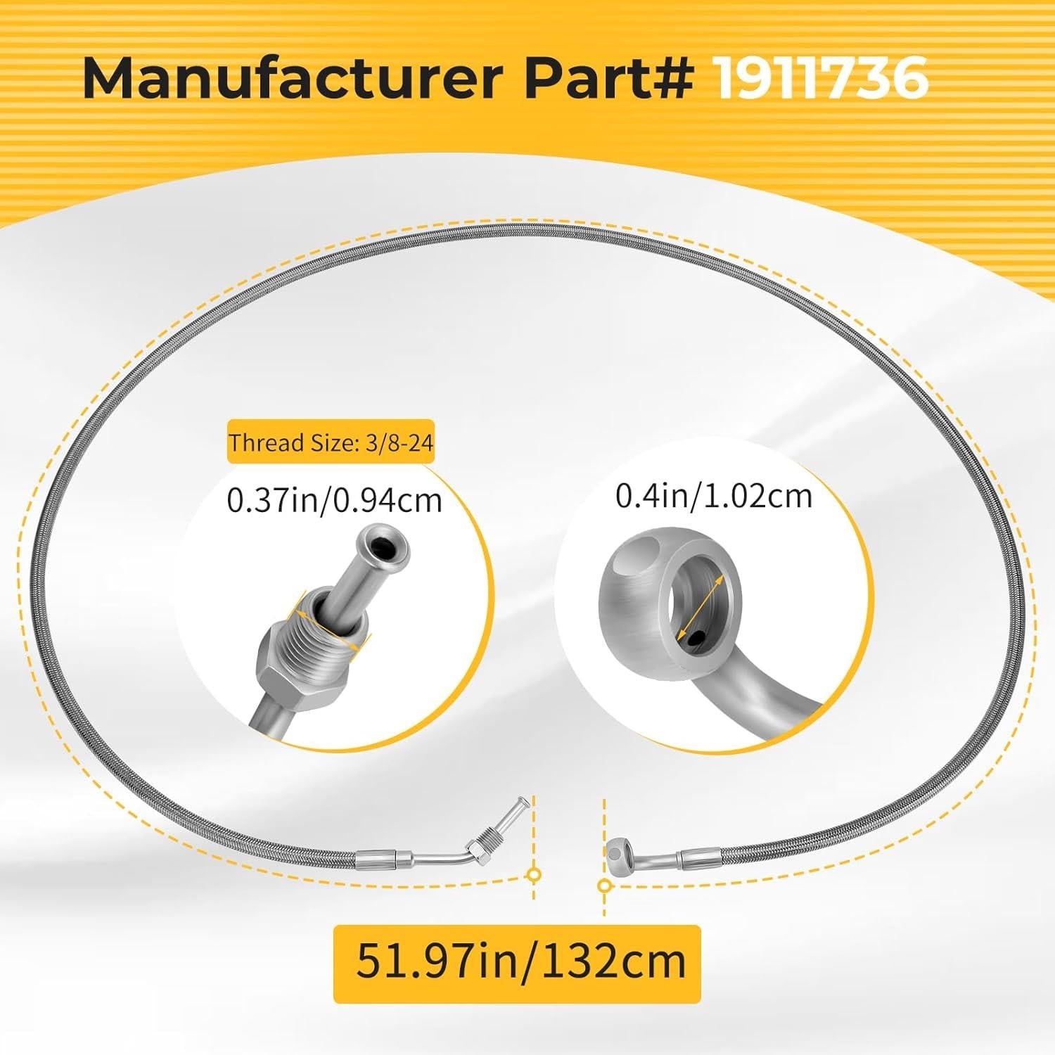 POLARIS BRAKE LINE HOSE REAR R/H/S RANGER XP900 & 1000D DIESEL