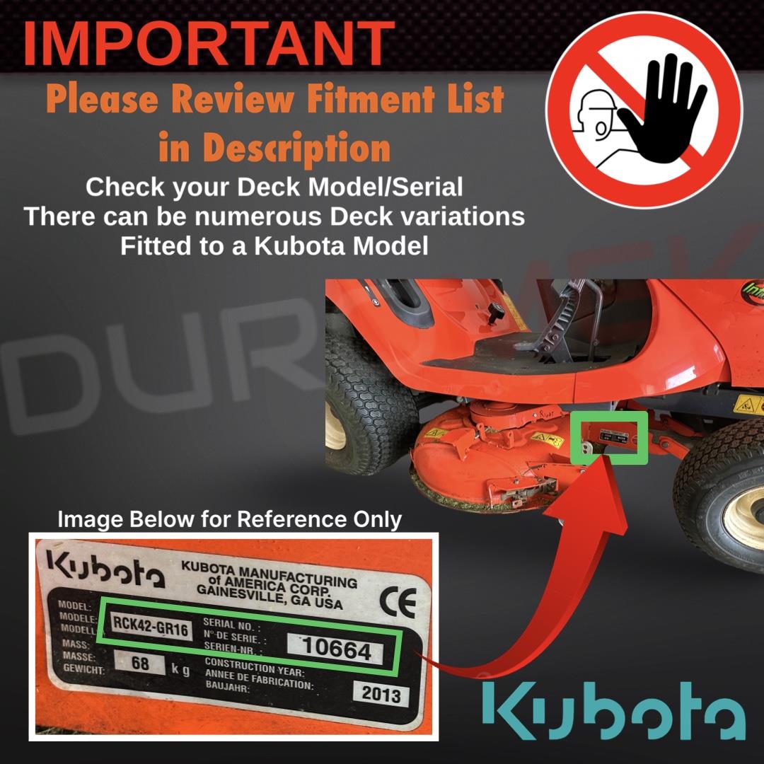 GENUINE KUBOTA 5" DECK ROLLER ANTI-SCALP WHEEL GUAGE RCK54 RCK60