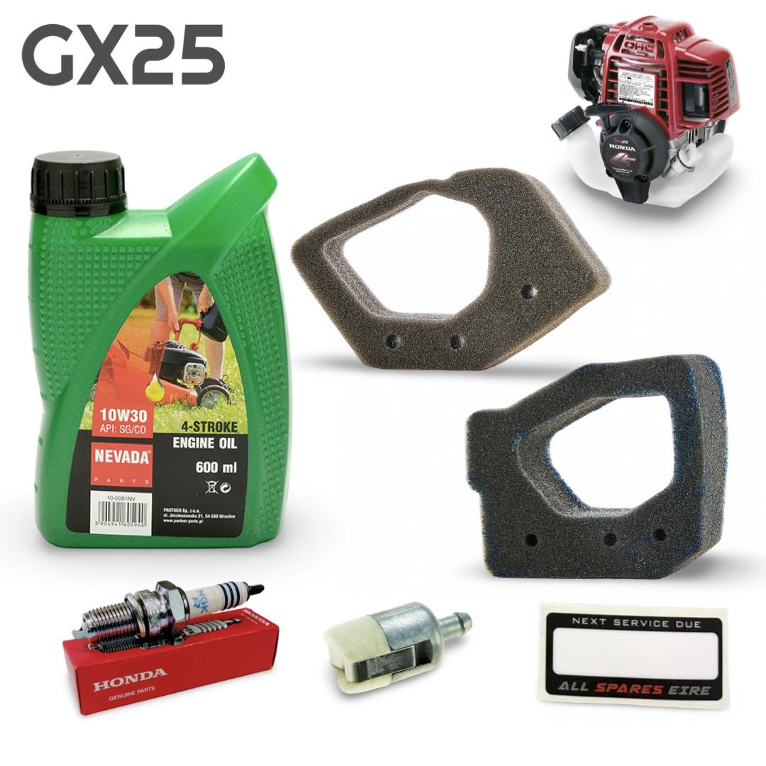 SERVICE KIT FOR HONDA GX25 ENGINE AIR, FUEL FILTER PLUG & OIL