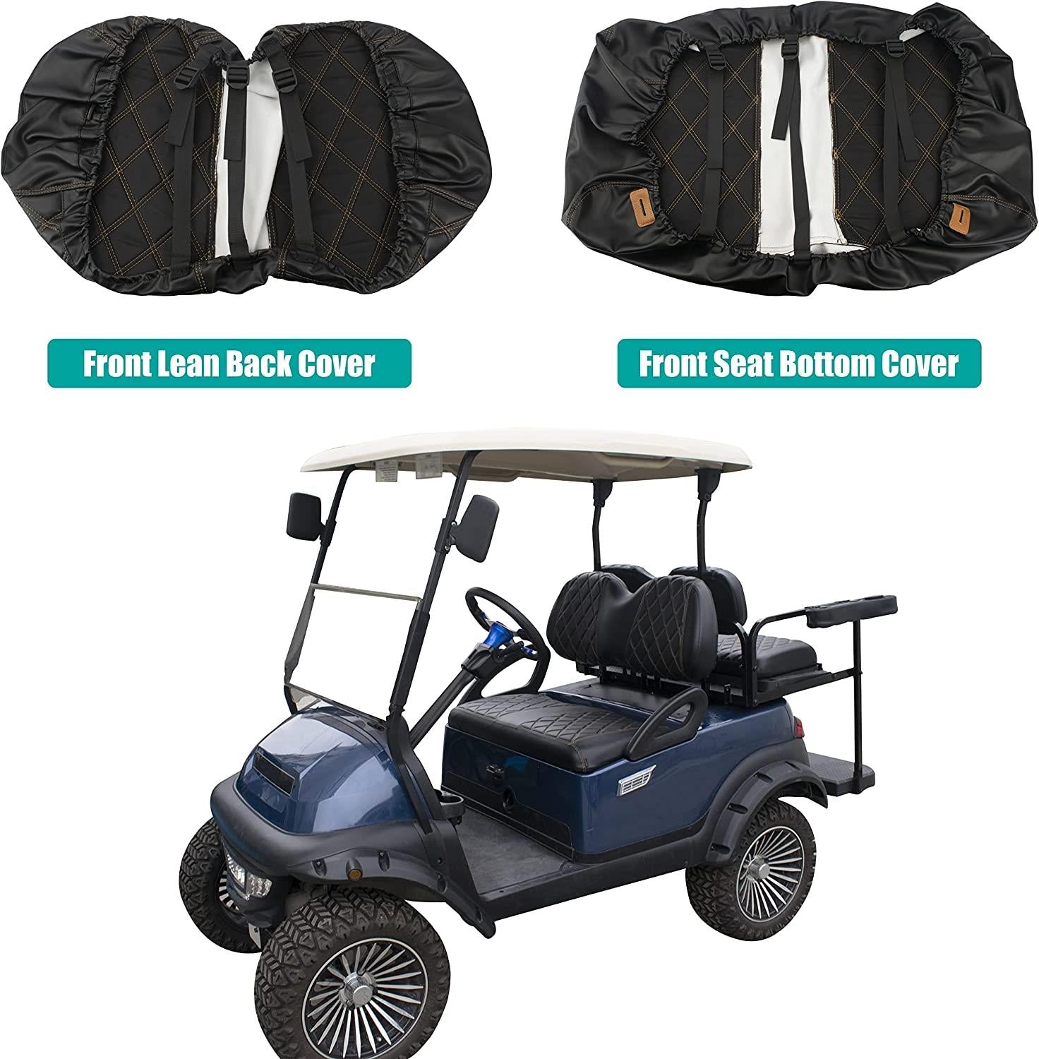 CLUB CAR PRECEDENT LUXURY REPLACEMENT BACK & BOTTOM SEAT COVER SET