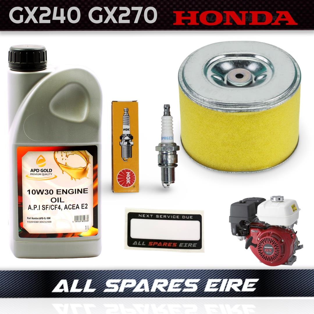 HONDA GX240 GX270 ENGINE SERVICE KIT INC AIR FILTER SPARK PLUG & ENGINE OIL