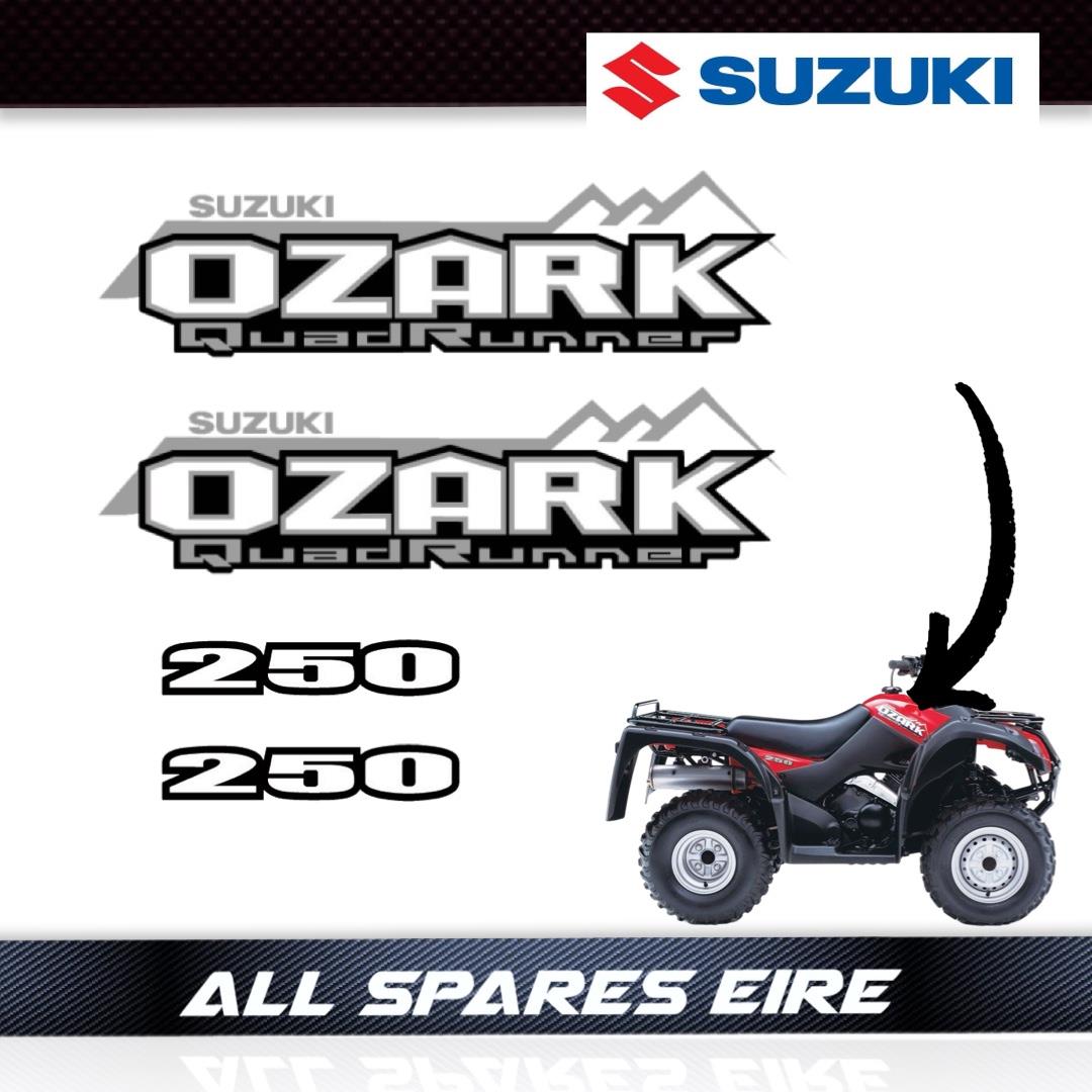 SUZUKI OZARK LT-A250 QUAD ATV REPLACEMENT TANK STICKERS DECAL KIT