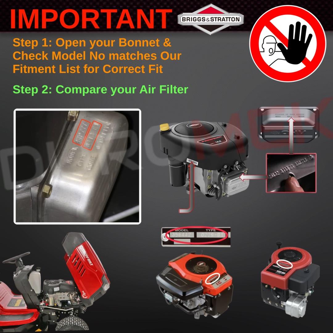 Service Kit for Briggs & Stratton 9.5 10.5 11.5 HP Vertical Engines 691667