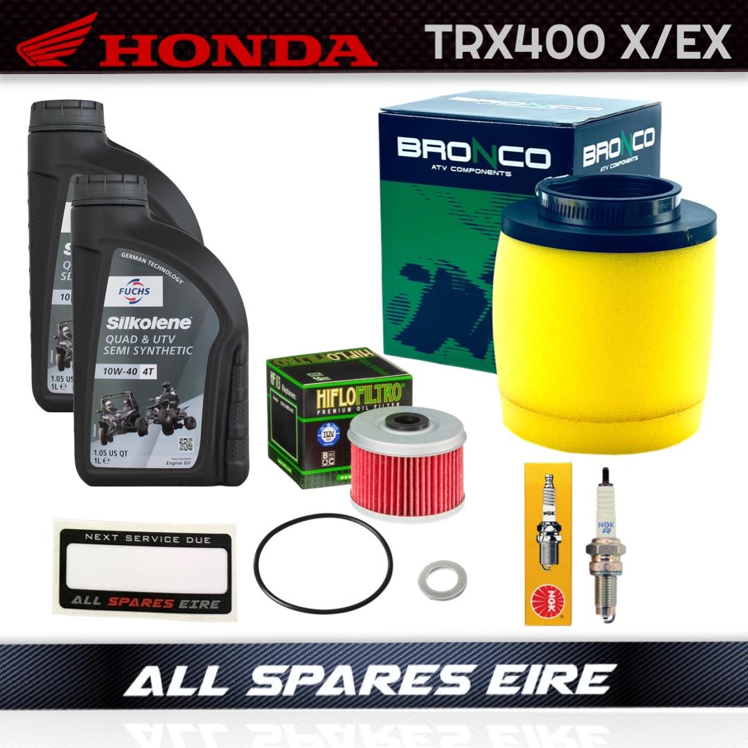 HONDA TRX400 X/EX SPORTRAX SERVICE KIT INC FILTERS & PLUG 1999-2014