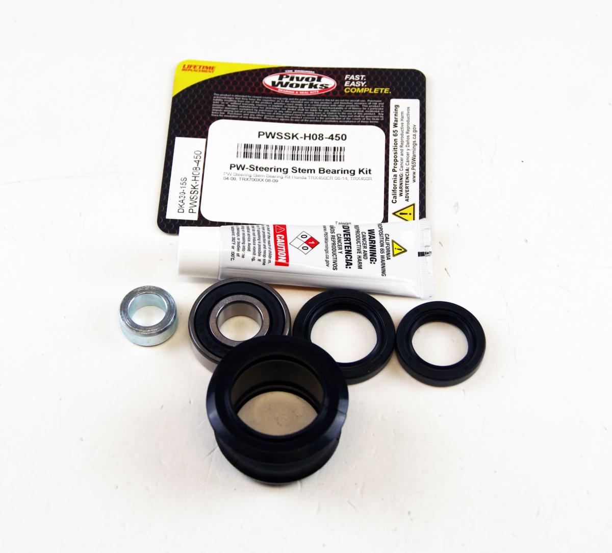 Steering Stem Bearing Kit Trx, Pivot Works Pwssk-H08-450, Honda Trx450Er 06-14, Trx450R 04-09, Trx700Xx 08-09