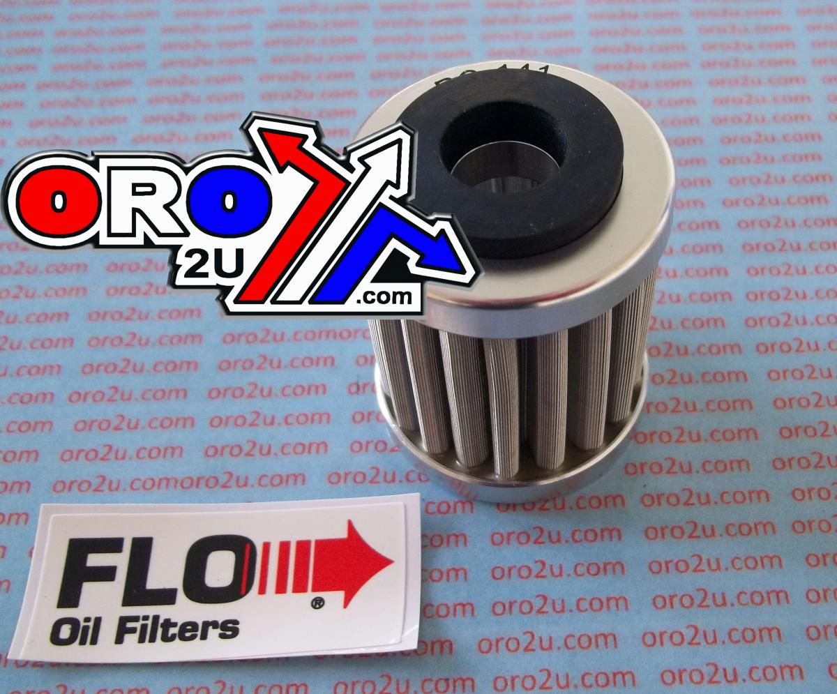 OIL FILTER FLO REUSABLE PC141, PC RACING USA STAINLESS STEEL