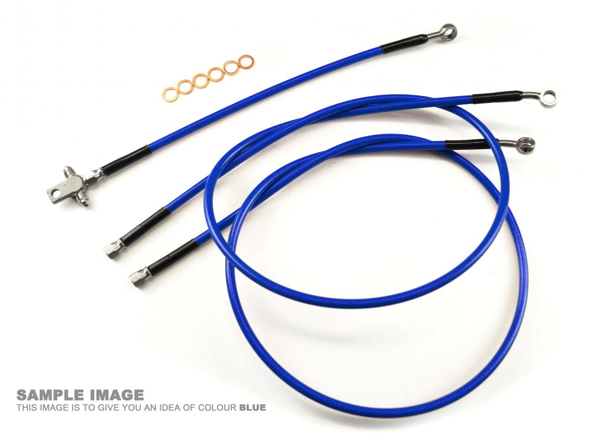 HOSE FRONT BRAKE KIT/3 BLUE YFM660 R RAPTOR 2001-ON Y01-1-049/P RAP-F