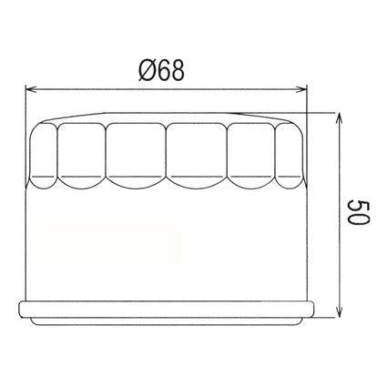 OIL FILTER HF147 CAN TYPE 5DM-13440-00 00128045 MF8147