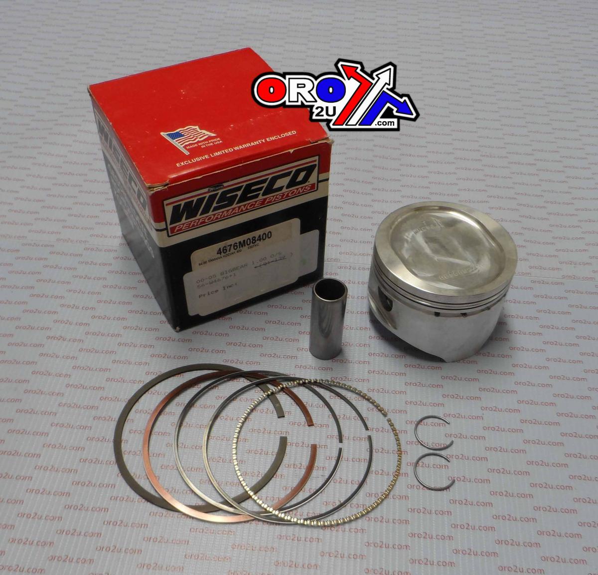 PISTON KIT 00-07 YFM400 84.00, WISECO 4676M08400 YAMAHA ATV