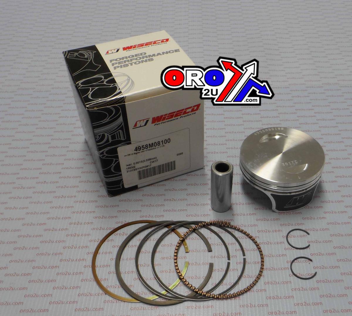 PISTON KIT 81.00 CR 11:1 2011 YFM250R 81mm, WISECO 4958M08100 YAMAHA ATV