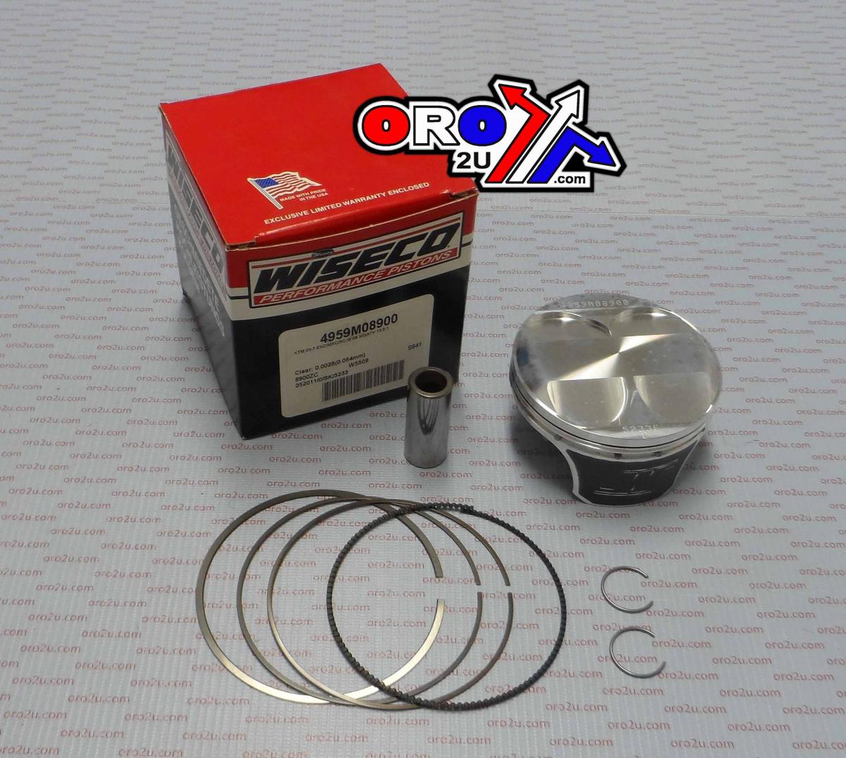 PISTON KIT 03-07 450 KTM HC, WISECO 4959M08900 Bore 89.00
