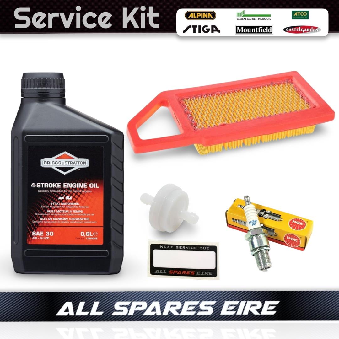 STIGA TRE0702 7250 414cc ENGINE SERVICE KIT INC AIR OIL FUEL FILTERS