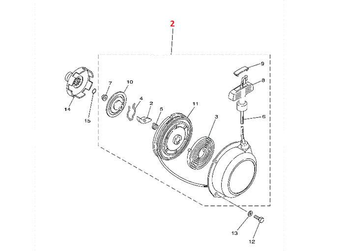 Yamaha Kodiak 400 & 450 YFM400 YFM450 Recoil Pull Starter Assembly