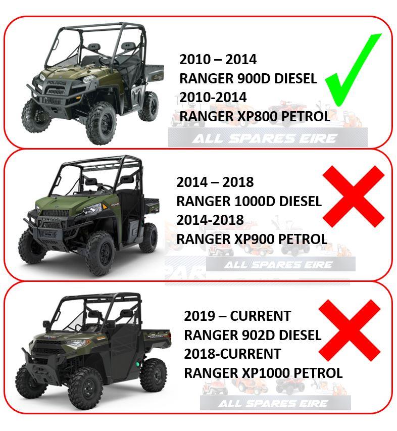 POLARIS RANGER 900D DIESEL & XP800 BENCH SEAT COVER SET (2010-2014)