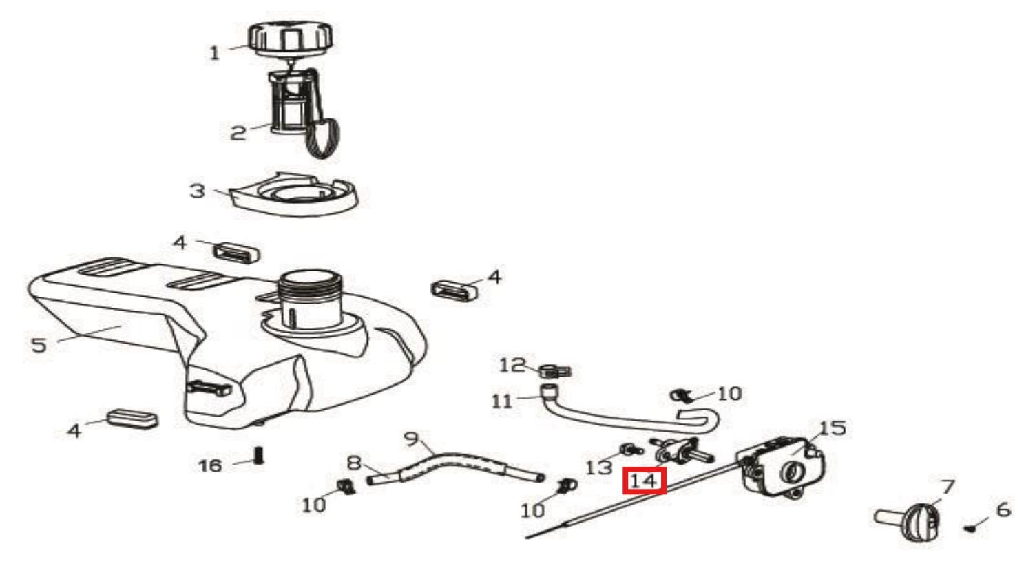 Fuel Tap Gas Petcock Valve Craftsman 3000 & Generac GP3300i Generator