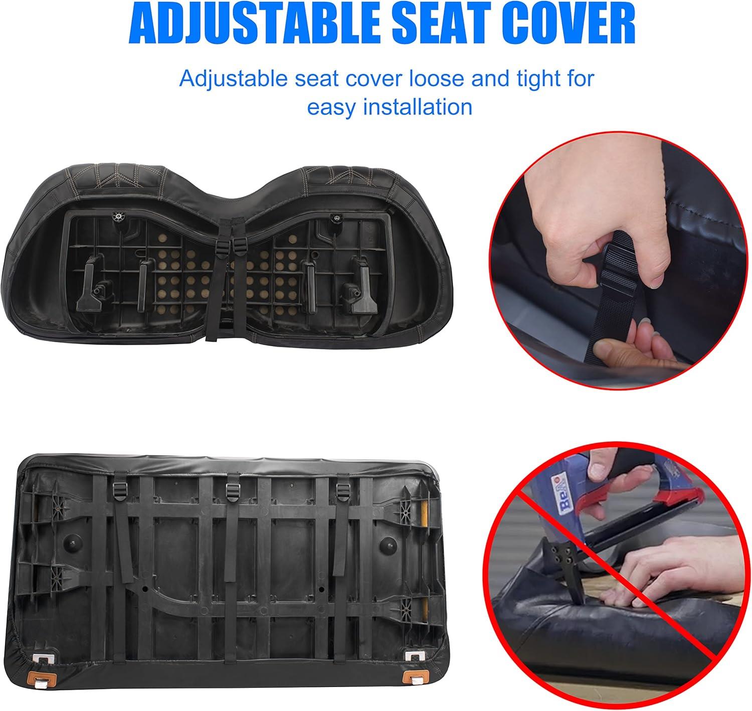 CLUB CAR PRECEDENT LUXURY REPLACEMENT BACK & BOTTOM SEAT COVER SET