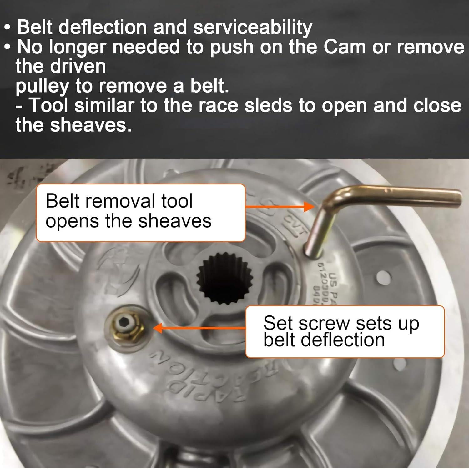 Clutch Drive Belt Removal Tool Spreader Polaris RZR XP Turbo 1000