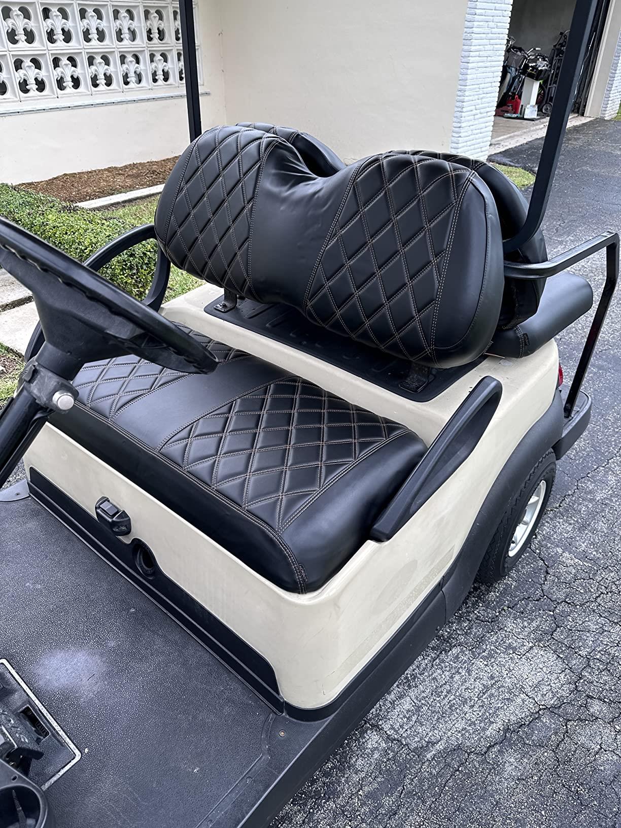 CLUB CAR PRECEDENT LUXURY REPLACEMENT BACK & BOTTOM SEAT COVER SET