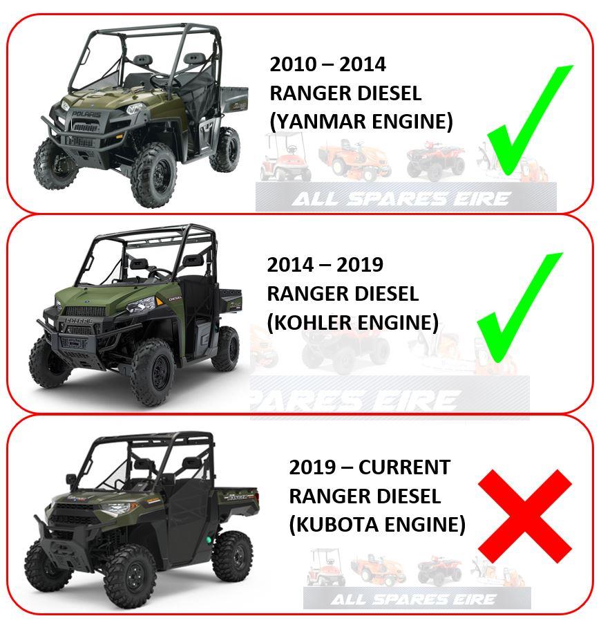 POLARIS RANGER DIESEL STEERING TIE TRACK ROD END KIT 900D & 1000D