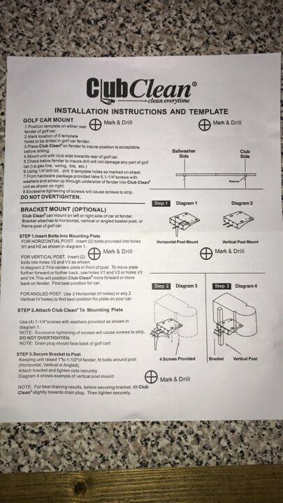 UNIVERSAL FIT CLUB & BALL WASHER CLEANER EZGO CLUBCAR YAMAHA GOLF CART