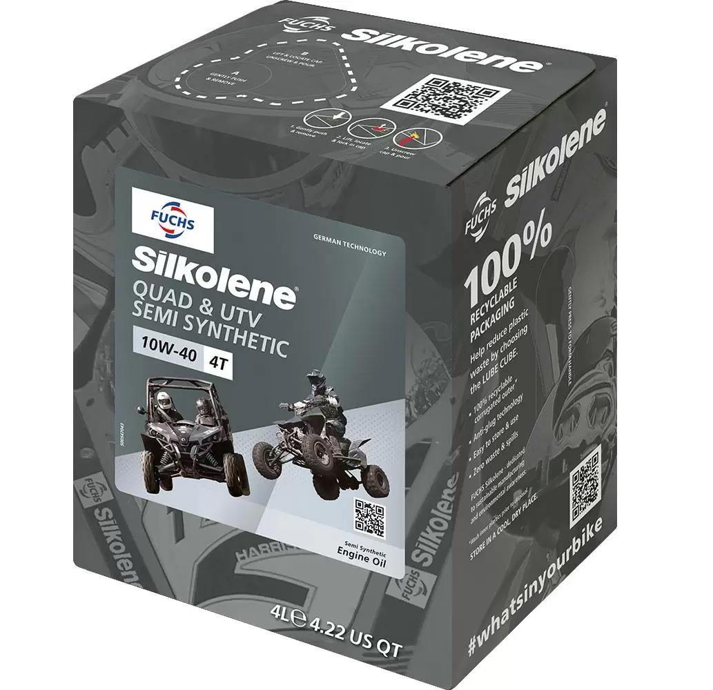 SILKOLENE 10W-40 SEMI-SYNTHETIC ATV QUAD ENGINE OIL 4-STROKE - 4 LITRE