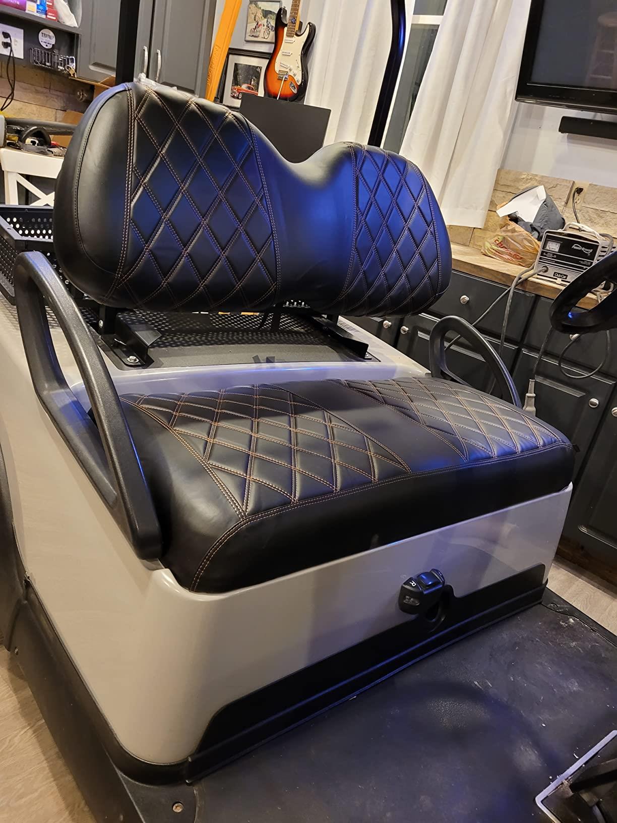 CLUB CAR PRECEDENT LUXURY REPLACEMENT BACK & BOTTOM SEAT COVER SET