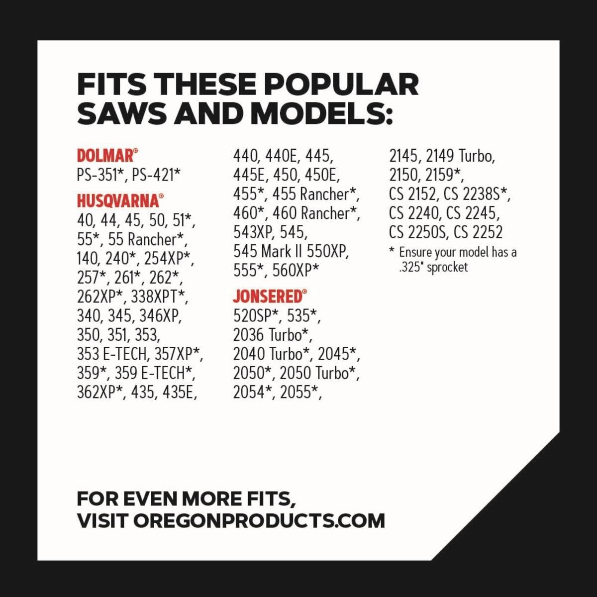 18" Oregon Bar and Chain Fits Husqvarna 42 51 55 345 346 545 550 560