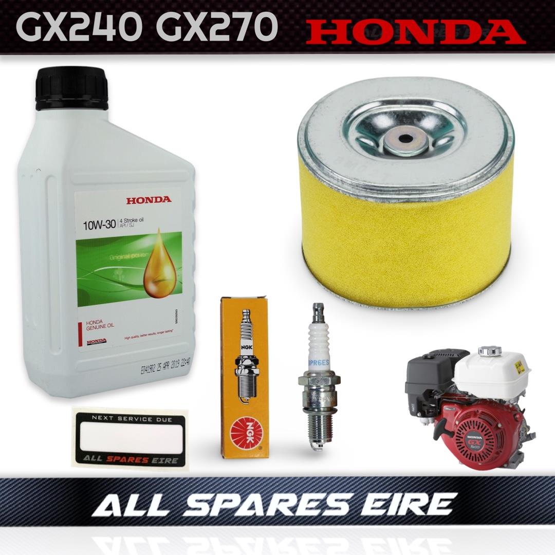 HONDA GX240 GX270 ENGINE SERVICE KIT AIR FILTER PLUG & OIL
