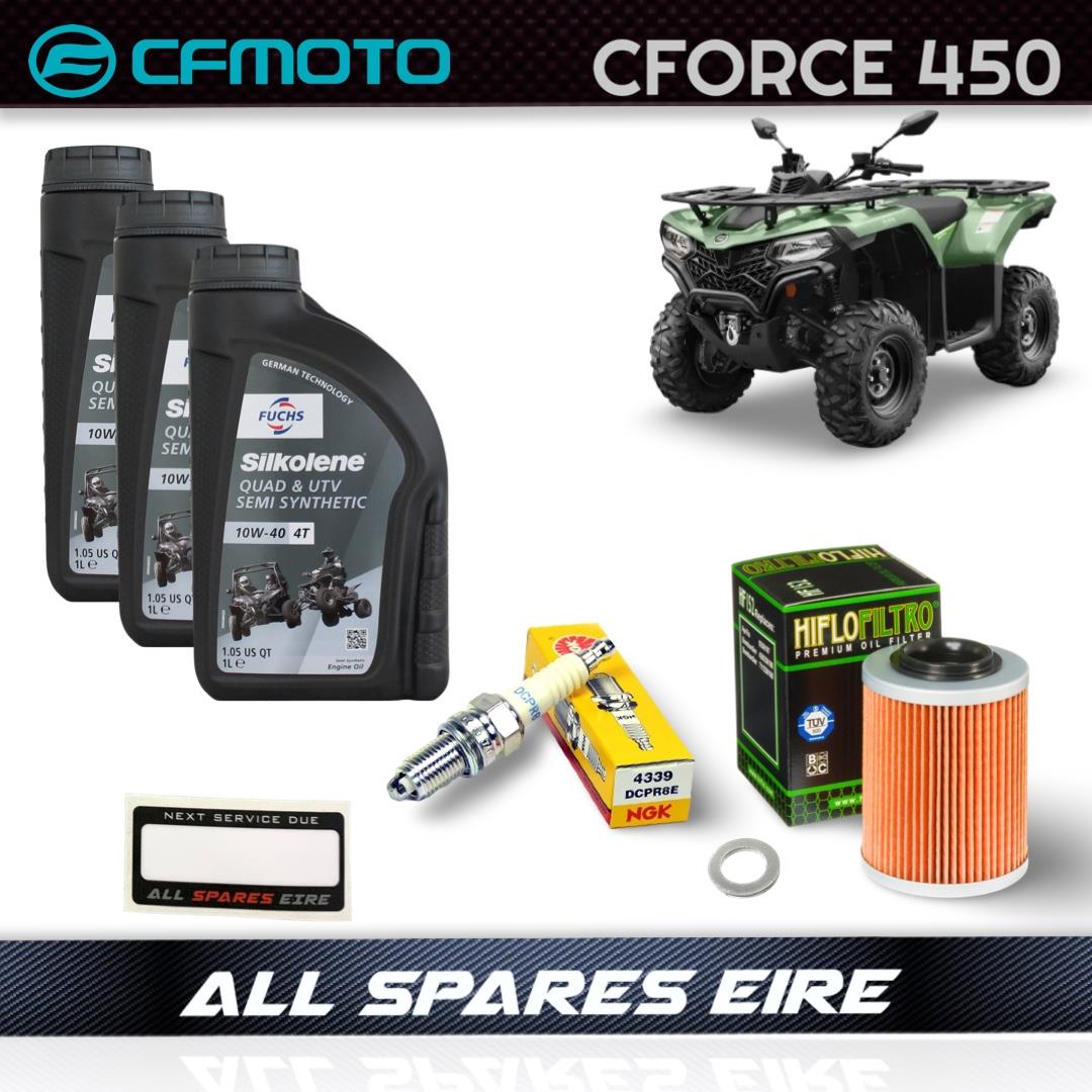 CFMOTO CFORCE 450 QUAD/ATV OIL CHANGE KIT INC PLUG & FILTER 2016-2025