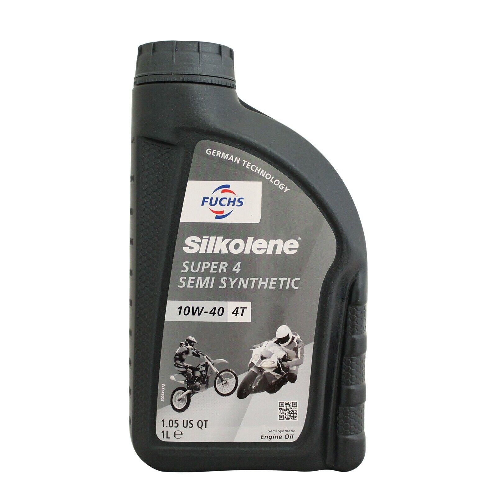 SILKOLENE SUPER 4 10W40 SEMI SYNTHETIC ESTER BASED 4T ENGINE OIL 1 L