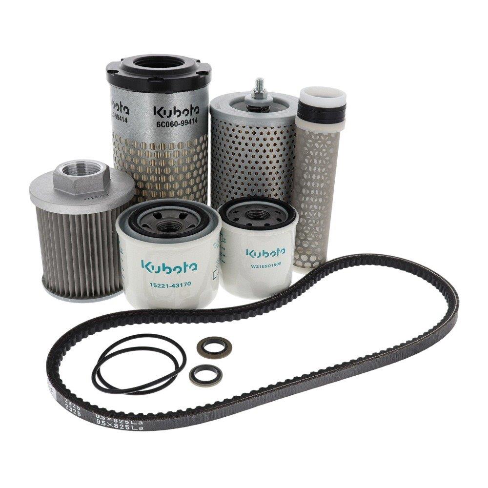 Genuine Kubota 1000 Hr Service Kit U17-3A, U17-5 & U18-5 Inc Fan Belt