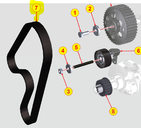 GENUINE KOHLER POLARIS RANGER 1000D DIESEL TOOTHED CAM TIMING BELT