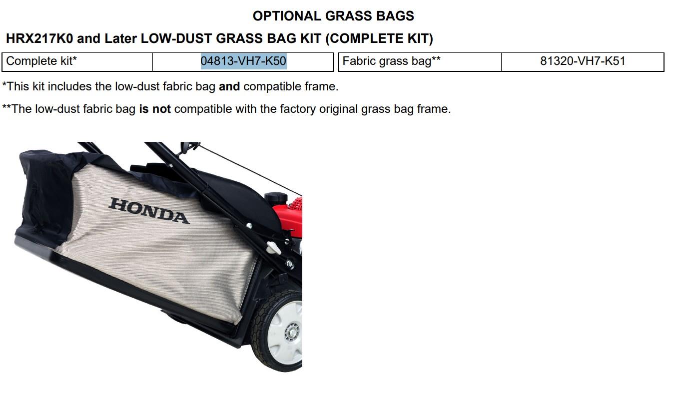 GENUINE HONDA HRX537 C C1 C2 GRASS BAG COLLECTOR BOX & FRAME