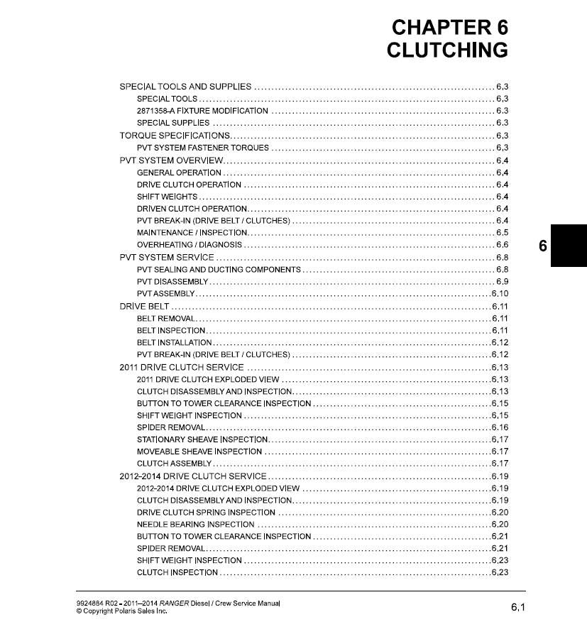 POLARIS RANGER 900D DIESEL TECHNICIANS WORKSHOP SERVICE REPAIR MANUAL