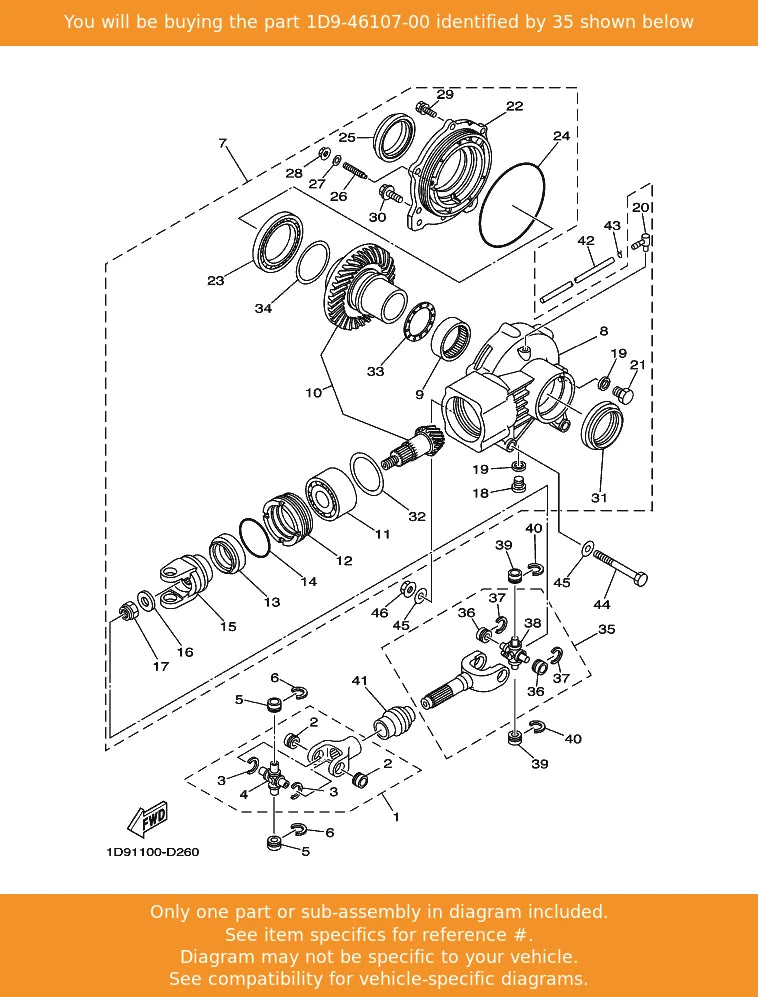 Rear Drive Shaft for Yamaha Grizzly Kodiak 350 450 IRS 2005-2010