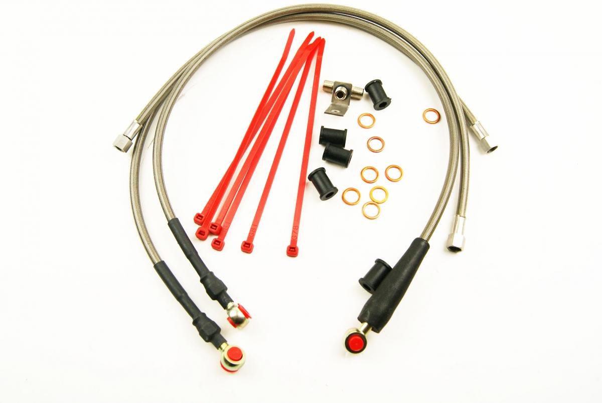 HOSE FRONT BRAKE KIT/3 SILVER YFM 350 WARRIOR 89-03 YFM 350R Y01-1-052/P